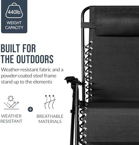 Best Choice Products Set of 2 Extra Wide Zero Gravity Chair Recliner