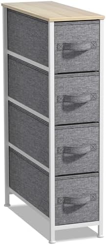 Sorbus 4-Drawer Narrow Dresser for Bedroom (Beige)