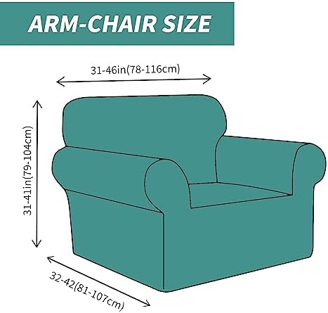 YEMYHOM Couch Cover Latest Jacquard Design High Stretch Sofa Chair Covers for Living Room, Pet Dog Cat Proof Armchair Slipcover Non Slip Elastic Furniture Protector (Small, Leaf Pattern Light Gray)