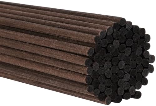 10inch Reed Diffuser Replacement Sticks - 60Pcs Brown Aroma Fragrance Sticks Refill for Home and Bathroom - Rattan Essential Oil Sticks for Scented Diffuser