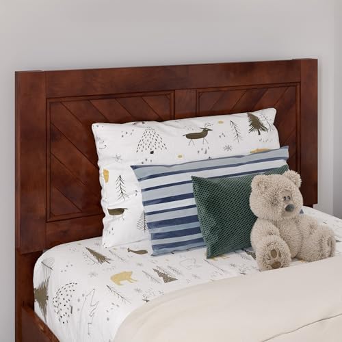 AFI, Canyon Twin Solid Wood Rustic Farmhouse Headboard, Walnut