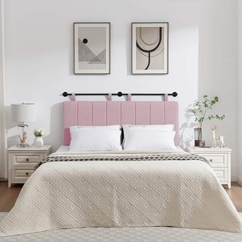 UEV King Headboard Only, Wall Mounted Hanging Upholstered Bed Head Board