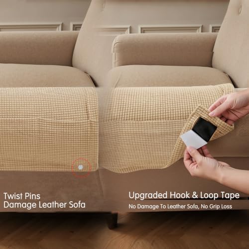 SUBRTEX Stretch Couch Arm Covers Set of 2, Non-Slip Sofa Armrest Slipcovers