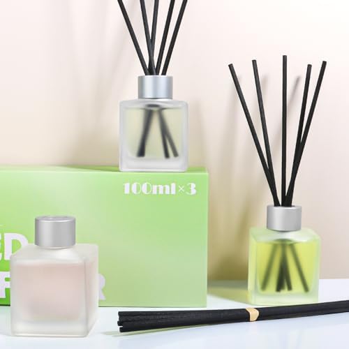3-Pack Reed Diffuser, Jasmine White Tea/Lily/Peony Scented Oil
