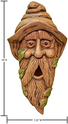 Red Carpet Studios Outdoor Tree Face Birdhouse, 14", Long Face Hank