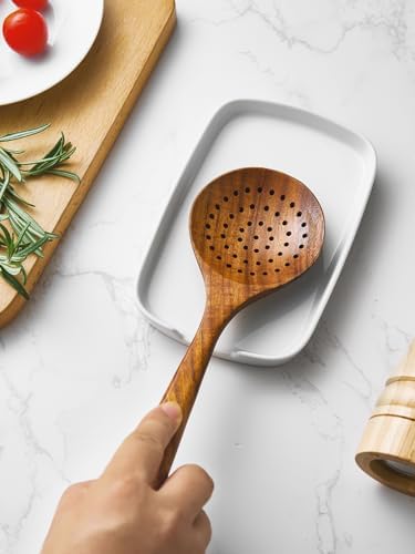 ABRUTY Spoon Rest for Stove Top, Ceramic Spoon Holder for Counter, Modern Farmhouse Decor Accessories for Spatula, Spoons or Tongs
