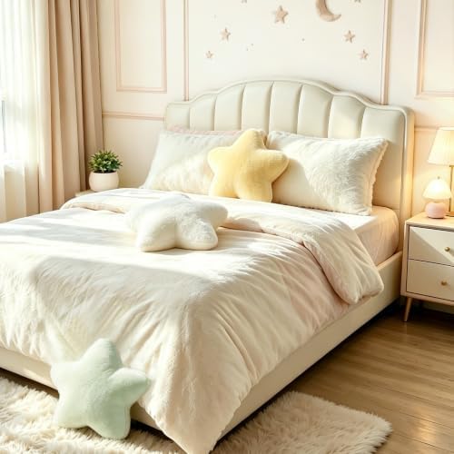 Star Pillow 15.4" Cute Yellow Decorative Throw Pillows for Couch Bed Sofa