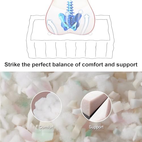 Square Floor Pillows, Large Floor Cushion for Adults Kids, Meditation Floor Pillow Seating Cushion with Shredded Memory Foam and Silk Wadding, 20"x20"x5" Ivory 2 Count