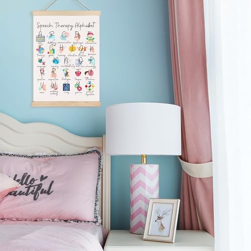 FDHSPAAM Speech Therapy Alphabet Wall Art Decor, Speech Therapy Classroom Decor, SLP Alphabet Educational Wall Art Posters for Classroom Therapist School Counselor Office Home, 12x16 Inch