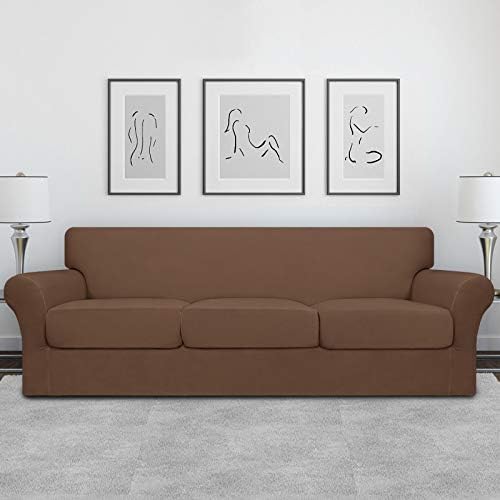 Easy-Going 4 Pieces Oversized Stretch Couch Cover for Dogs Washable