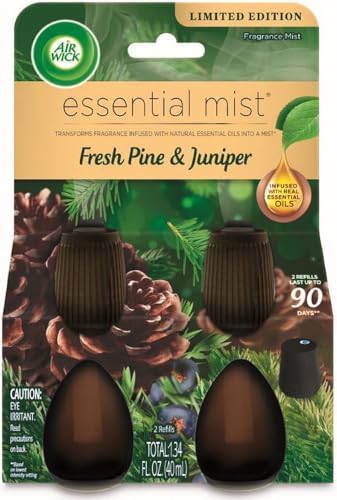 Air Wick Essential Mist Diffuser Refill, Fresh Pine & Juniper,2 Count