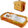 Toddler Travel Bed Sandwich Style - Portable Toddlers Floor Beds, Foldable Soft Foam Travel Bed for Baby and Kid, Washable Cover Toddler Cot with Safety Rail for Travel, Home/Travel Sleep
