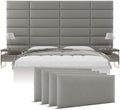 Vänt Wall Mounted Headboard Panels, Queen/Full, Zigrino Mineral