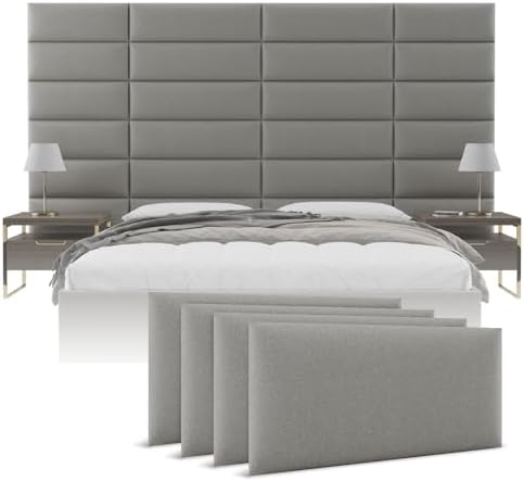 Vänt Wall Mounted Headboard Panels, Queen/Full, Zigrino Mineral