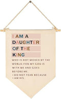 I Am A Daughter Of the King-Inspirational Flag Sign Gift for Baby Newborn Girls Kids-Banner Pennant Wall Decor Gift for Nursery Bedroom Playroom -Baby Gift Shower-New Home Christmas Gift