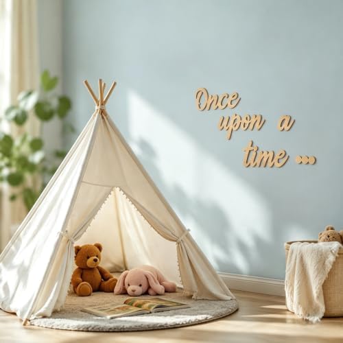 Once Upon a Time Sign Nursery Decor Wood Sign for Reading Corner