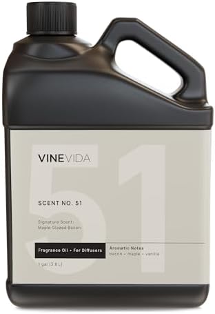 VINEVIDA [128 Fl Oz] Maple Glazed Bacon Fragrance Oil for Cold Air Diffusers, Essential Oils for Diffuser Oil Refill & Air Freshener Room Spray