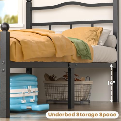 14 Inch Twin XL Bed Frame with Headboard and Footboard