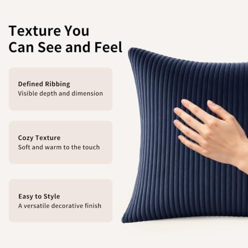 2 Pack 18 x 18 Decorative Throw Pillows with Insert Included