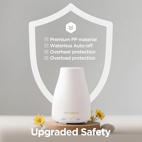 InnoGear Essential Oil Diffuser Ultrasonic Diffusers for Home, Basic White