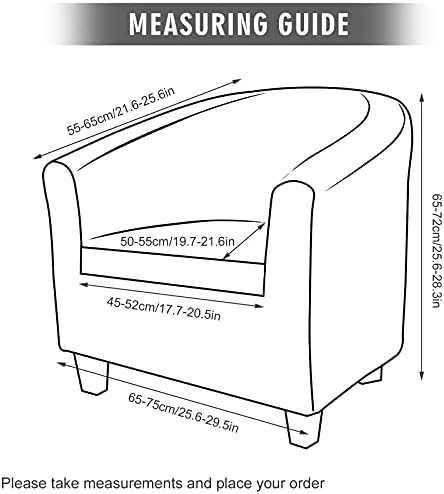 MIFXIN 2 Piece Velvet Tub Chair Covers with Cushion Cover Stretch Soft Removable Tub Chair Slipcovers Armchair Sofa Couch Furniture Protector Cover for Living Room Club Bar Counter (Purple)