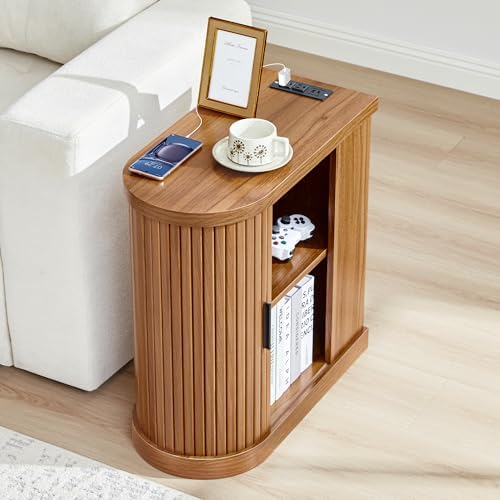 Mid-Century Modern Nightstands Set 2, Walnut