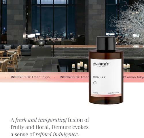 Scentify Demure Aroma Oil Refill for Diffusers, 100ml / 3.38 fl oz