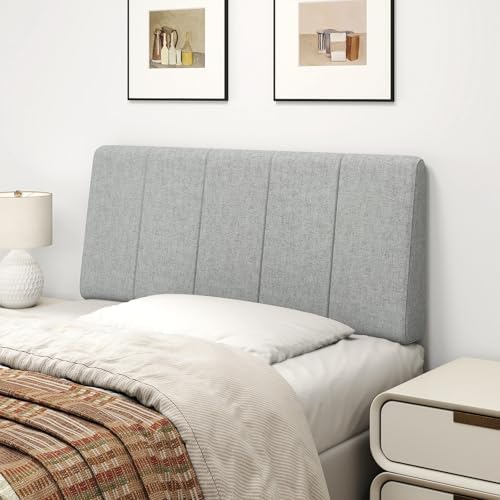 Twin Size Headboard Only-No Assembly Required, Light Gray