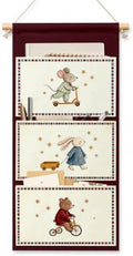 IAXIC Wall Hanging Organizer, Storybook Canvas Pockets for Nursery Room