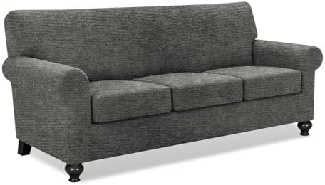 URBANLIFE 4-Piece Stretch Sofa Covers for 3 Cushion Couch, Gray