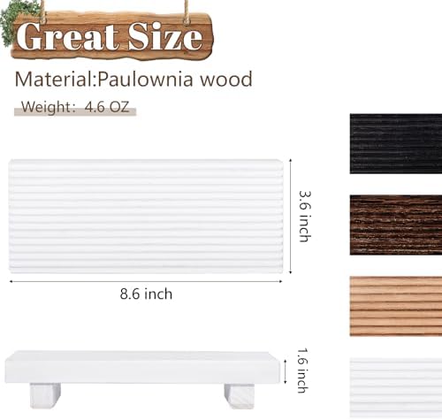 Bathroom Sink Tray Wood Riser Display Kitchen Decor Soap Holder, White