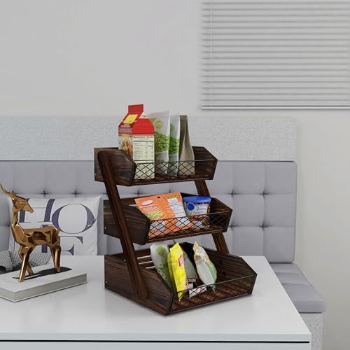 Dorhors Fruit Basket for Kitchen Counter Organizer,Fruit Bowl Stand Storage