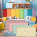 12 Pack Wall Padding Headboard 15.75" x 7.87" x 1.18" Rainbow Colors