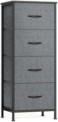 SONGMICS Dresser for Bedroom, Tall Dresser with 4 Fabric Drawers