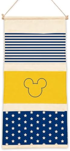 3-Pocket Hanging Wall Organizer, Cute Star Stripe Design for Playroom