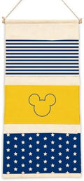 3-Pocket Hanging Wall Organizer, Cute Star Stripe Design for Playroom