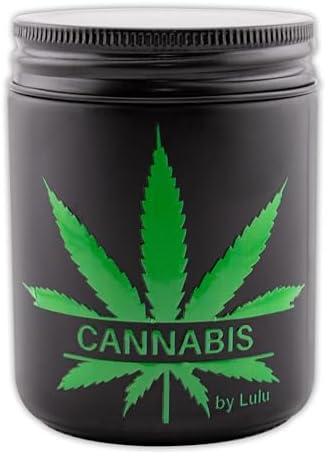 Lulu Candles Cannabis Scented Soy Jar Candle, 8 Oz. Mason Jar