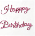 Pink Happy Birthday Sign Knitted Wire Words Birthday Wall Hanging Decor