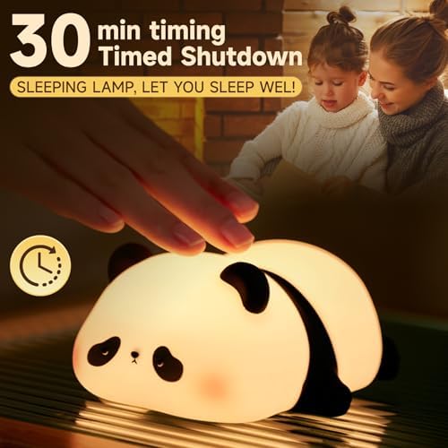 Cute Duck Lamp,Fun Lying Flat Duck Panda Night Light,LED Squishy Animal Novelty Lamp,Toddler Baby Night Light for Kids,Nursery Touch Kawaii Lamp Room/House Décor Nursery Nightlight for Breastfeeding
