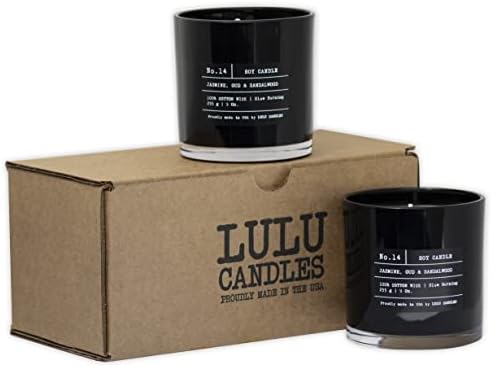 Lulu Candles | Palo Santo | Luxury Scented Soy Jar Candle | Hand Poured in The USA | Highly Scented & Long Lasting (9 Oz. 2 Pack)