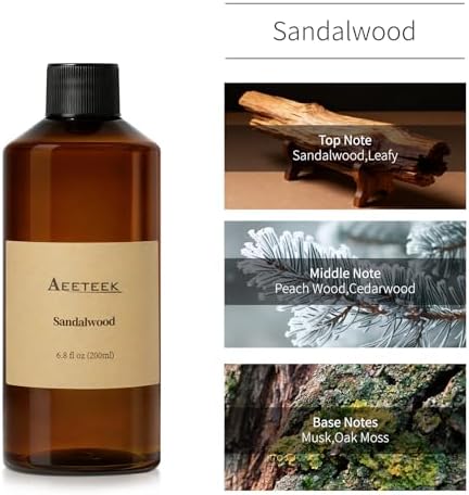 Sandalwood Reed Diffuser, Woody Essential Oil Refill