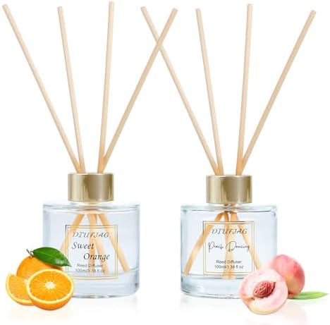 200ml Scent Diffuser with 6 Fiber Sticks, 6.76 oz Reed Diffuser Set