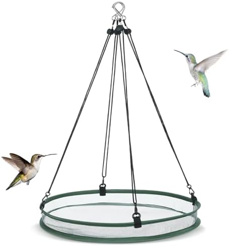 FoldTier 1 Piece Bird Seed Catcher Tray Hanging Round Mesh,20 Inch