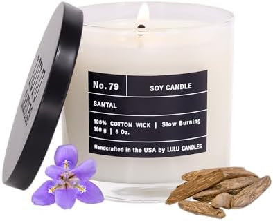 Lulu Candles Soy Blend Jar Candle, Santal, 6 Oz.