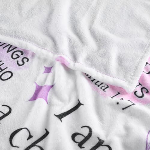 Christian Gifts for Women – “I Am a Child of God” Scripture Blanket with Bible Verses, Soft Fleece Religious Throw, Inspirational Faith Gift for Girls & Teens, Baptism, Birthday
