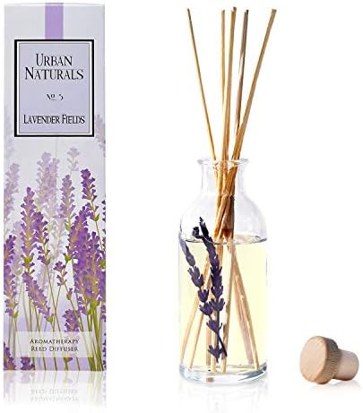 Urban Naturals Reed Diffuser Set, Lavender Fields - Bathroom Shelf Décor