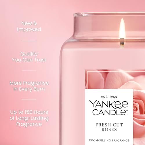 Yankee Candle Fresh Cut Roses Scented Candle, 22oz Large Jar