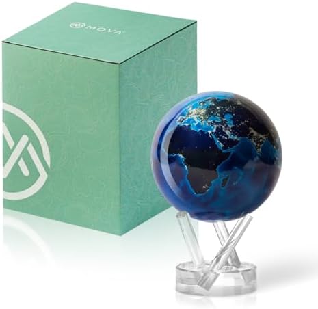 MOVA Self Rotating Globe, Earth at Night Signature (6")
