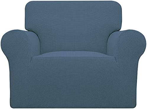 Easy-Going Stretch Chair Slipcover with Arm Washable Bluestone