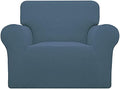 Easy-Going Stretch Chair Slipcover with Arm Washable Bluestone
